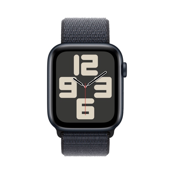 Apple Watch SE (2024), 44мм, корпус из алюминия цвета "Тёмная ночь", Спортивная петля