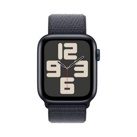 Apple Watch SE (2024), 44мм, корпус из алюминия цвета "Тёмная ночь", Спортивная петля