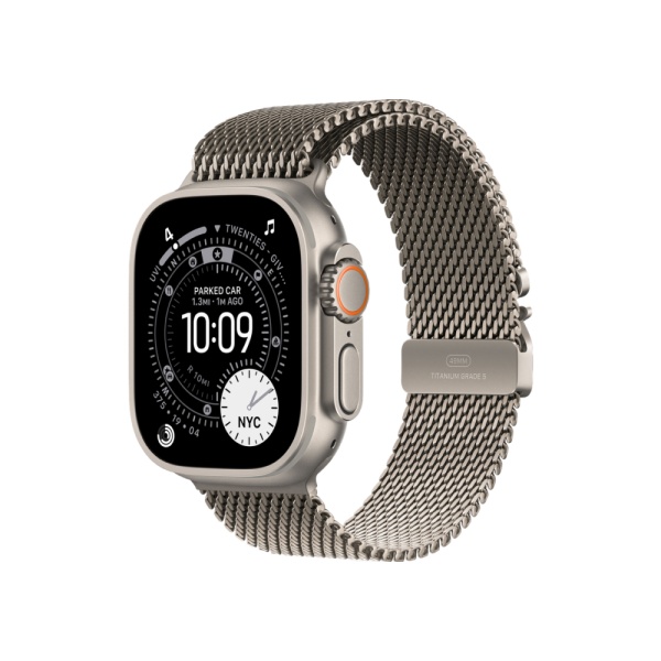 Apple Watch Ultra 3 (2025), 49 мм, корпус из титана природного цвета, ремешок "миланская петля"