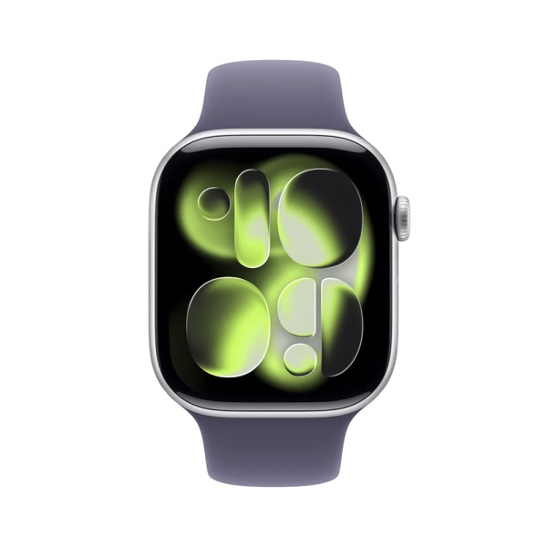 Apple Watch Series 11, 42 мм, корпус из алюминия серебристого цвета, спортивный ремешок (M/L)