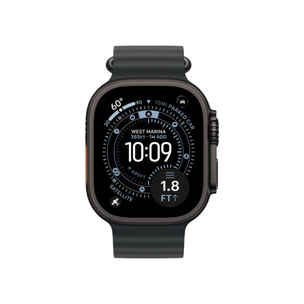 Apple Watch Ultra 3 (2025), 49 мм, корпус из титана черного цвета, ремешок "океаническая петля"