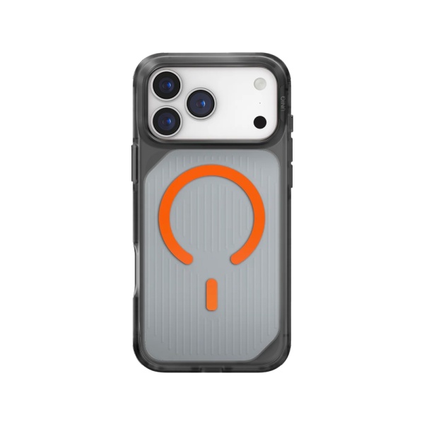 Чехол Uniq Combat Active с MagSafe для iPhone 17 Pro Max. Цвет: прозрачный/оранжевый