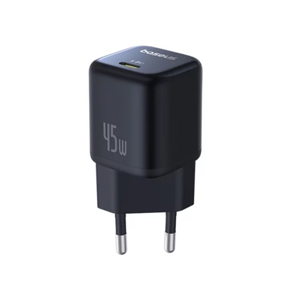 Адаптер питания Baseus GaN USB-C, 45 Вт. Цвет: черный