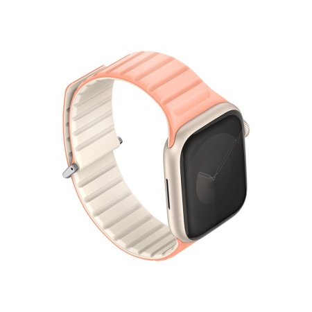 Ремешок силиконовый Uniq Revix EVO Magnetic для Apple Watch 40/41/42 мм. Цвет: розовый/бежевый