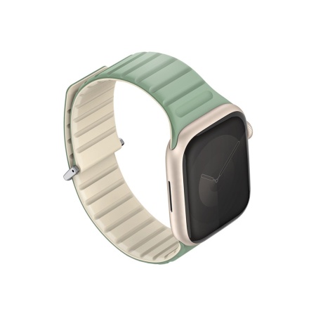 Ремешок силиконовый Uniq Revix EVO Magnetic для Apple Watch 40/41/42 мм. Цвет: мятный/бежевый