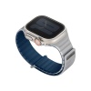 Ремешок силиконовый Uniq Revix EVO для Apple Watch 49/46/45/44 мм. Цвет: синий/серый