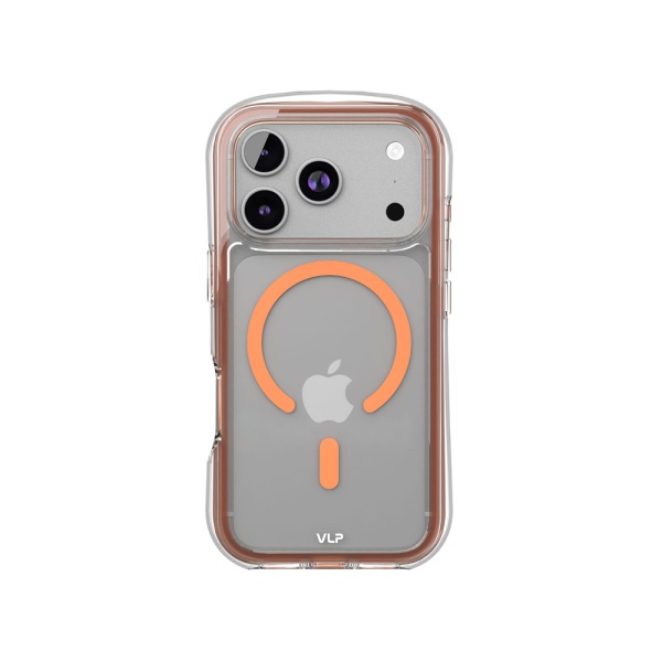 Чехол защитный VLP Bubble Case с MagSafe для iPhone 17 Pro Max. Цвет: оранжевый