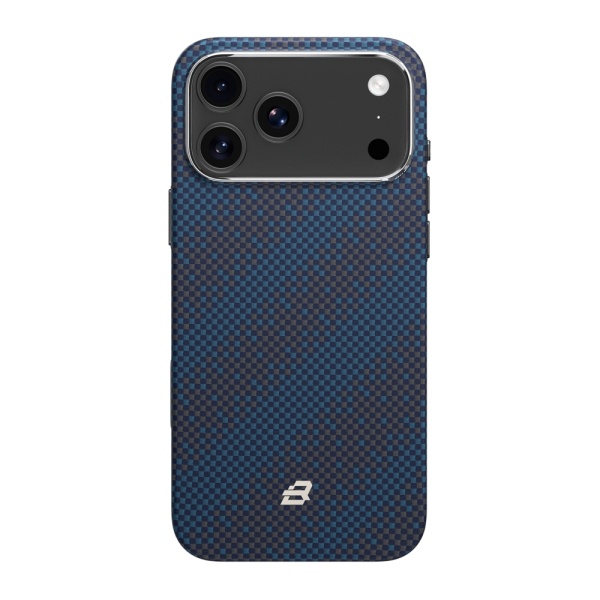 Чехол BlueO Tactile Woven Armor Aramid fiber (Kevlar) с MagSafe для iPhone 17 Pro. Цвет: синий