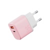Адаптер питания EnergEA Bazic GoPort Velox Kit GaN35, USB-C+USB-A +кабель Weave. Цвет: розовый