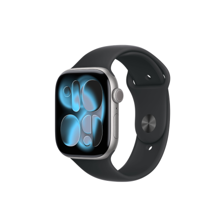Apple Watch Series 11, 46 мм, корпус из алюминия цвета "серый космос", спортивный ремешок (S/M)