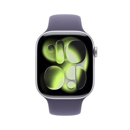 Apple Watch Series 11, 46 мм, корпус из алюминия серебристого цвета, спортивный ремешок (M/L)