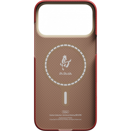 Чехол Pitaka Рисунок Лошади Cinnabar для iPhone 17 Pro Max.
