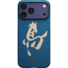 Чехол Pitaka Рисунок Лошади Azure Green для iPhone 17 Pro.