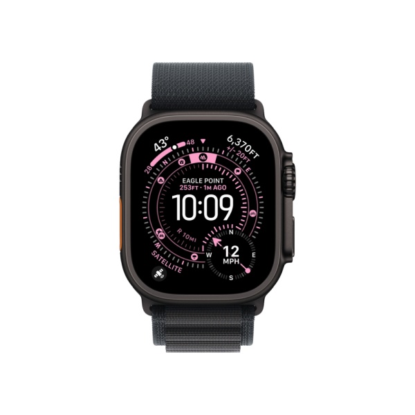 Apple Watch Ultra 3 (2025), 49 мм, корпус из титана черного цвета, ремешок "альпийская петля"