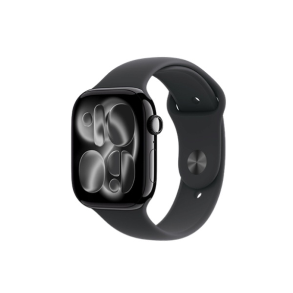 Apple Watch Series 11, 46 мм, корпус из алюминия угольно-черного цвета, спортивный ремешок (M/L)
