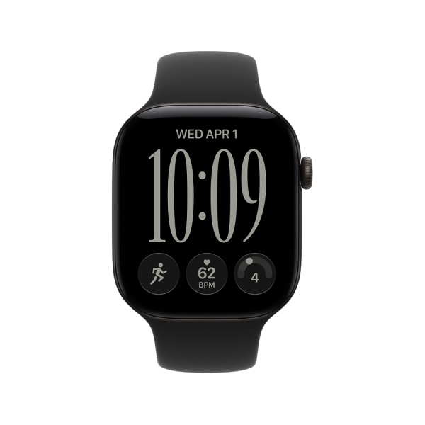 Apple Watch Series 12, 46 мм, корпус из алюминия черного цвета