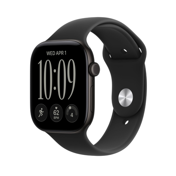 Apple Watch Series 12, 46 мм, корпус из алюминия черного цвета