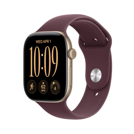 Apple Watch Series 12, 46 мм, корпус из алюминия золотистого цвета