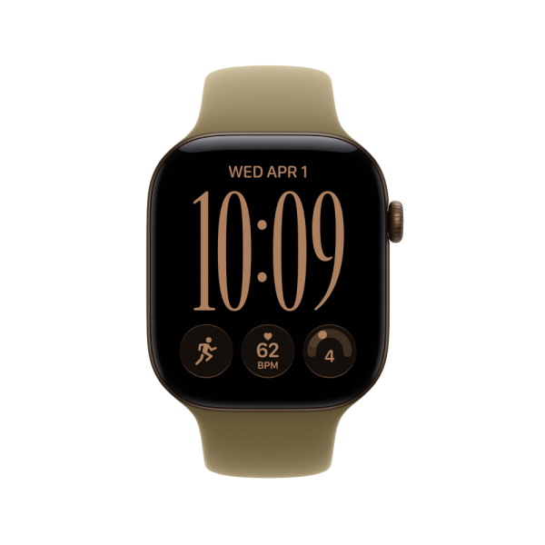 Apple Watch Series 12, 46 мм, корпус из алюминия бронзового цвета