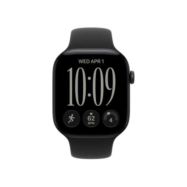 Apple Watch Series 12, 42 мм, корпус из алюминия черного цвета