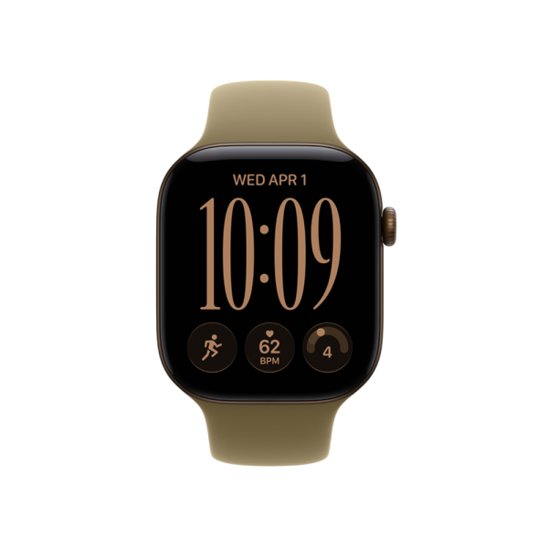 Apple Watch Series 12, 42 мм, корпус из алюминия бронзового цвета