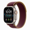 Apple Watch Ultra 4 (2026), 49 мм, природный титан, "походная петля" темно-бордового цвета