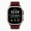 Apple Watch Ultra 4 (2026), 49 мм, природный титан, "походная петля" темно-бордового цвета