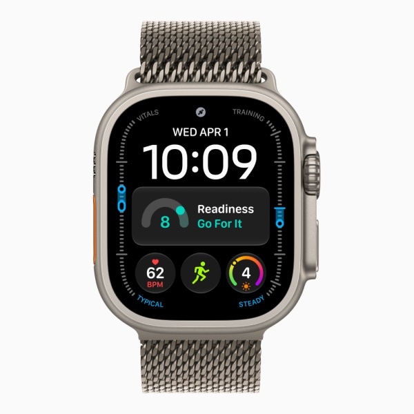 Apple Watch Ultra 4 (2026), 49 мм, природный титан, "миланская петля"
