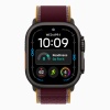 Apple Watch Ultra 4 (2026), 49 мм, черный титан, "походная петля" темно-бордового цвета