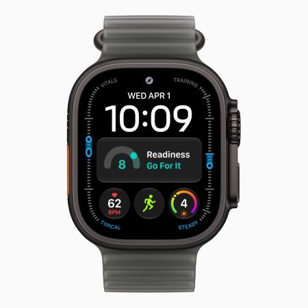 Apple Watch Ultra 4 (2026), 49 мм, черный титан, "океаническая петля" черного цвета