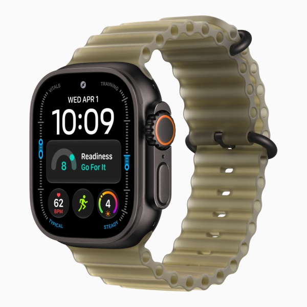 Apple Watch Ultra 4 (2026), 49 мм, черный титан, "океаническая петля" цвета "Ламинария"