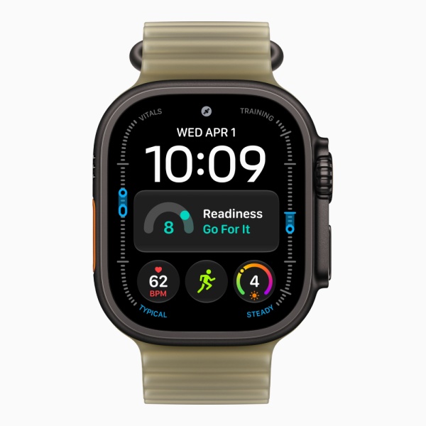 Apple Watch Ultra 4 (2026), 49 мм, черный титан, "океаническая петля" цвета "Ламинария"