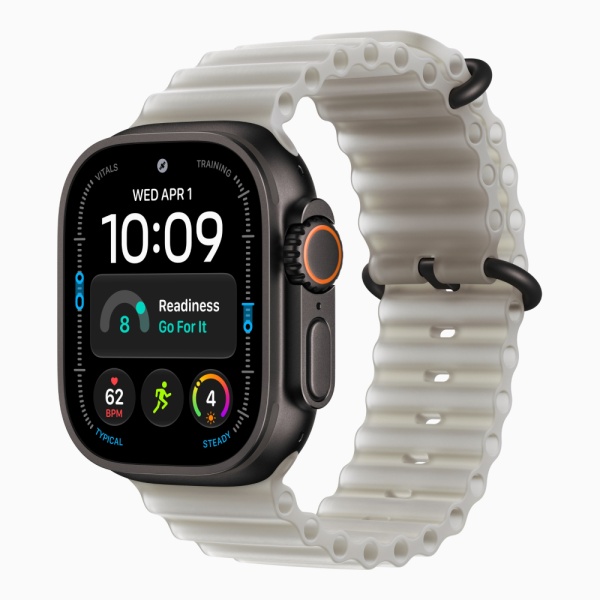 Apple Watch Ultra 4 (2026), 49 мм, черный титан, "океаническая петля" серого цвета