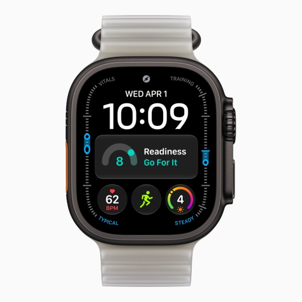Apple Watch Ultra 4 (2026), 49 мм, черный титан, "океаническая петля" серого цвета