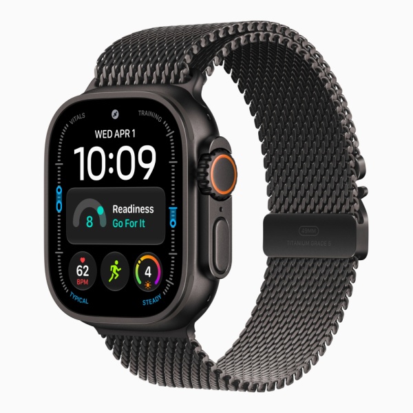 Apple Watch Ultra 4 (2026), 49 мм, черный титан, "миланская петля"
