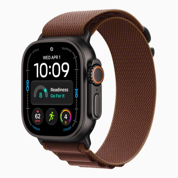 Apple Watch Ultra 4 (2026), 49 мм, черный титан, "альпийская петля" темно-бордового цвета