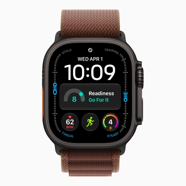 Apple Watch Ultra 4 (2026), 49 мм, черный титан, "альпийская петля" темно-бордового цвета