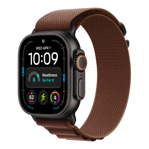 Apple Watch Ultra 4 (2026), 49 мм, черный титан, "альпийская петля" темно-бордового цвета