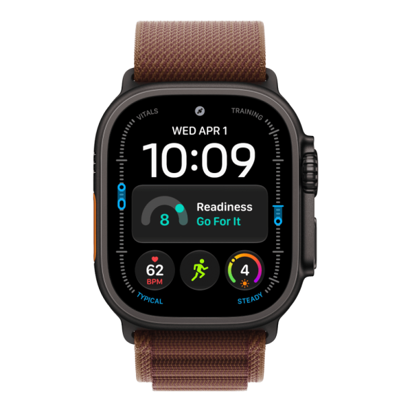 Apple Watch Ultra 4 (2026), 49 мм, черный титан, "альпийская петля" темно-бордового цвета
