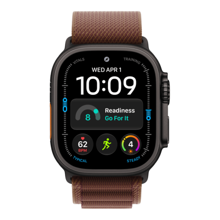 Apple Watch Ultra 4 (2026), 49 мм, черный титан, "альпийская петля" темно-бордового цвета
