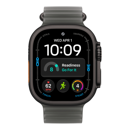 Apple Watch Ultra 4 (2026), 49 мм, черный титан, "океаническая петля" черного цвета