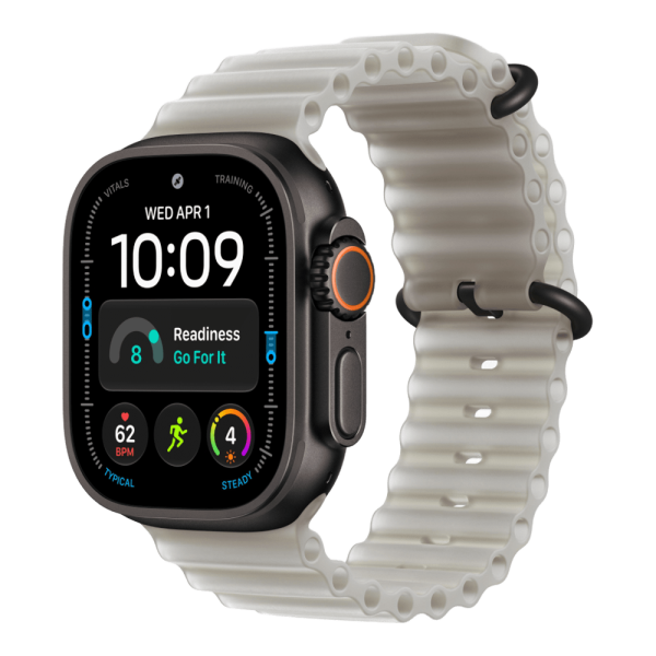 Apple Watch Ultra 4 (2026), 49 мм, черный титан, "океаническая петля" серого цвета