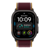 Apple Watch Ultra 4 (2026), 49 мм, черный титан, "походная петля" темно-бордового цвета