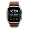 Apple Watch Ultra 4 (2026), 49 мм, природный титан, "альпийская петля" темно-бордового цвета