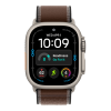 Apple Watch Ultra 4 (2026), 49 мм, природный титан, "походная петля" цвета "Темная умбра"