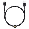 Кабель Aukey MFi Lightning — USB-A. 1.2м. Цвет: черный/белый