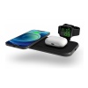 Док-станция Zens Aluminium 4 в 1 Wireless Charger + кабель для Apple Watch, Qi. Цвет: чёрный