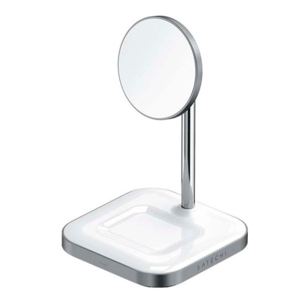 Беспроводное зарядное устройство Satechi Magnetic 2 в 1 Charging Stand. Цвет: "Серый космос"