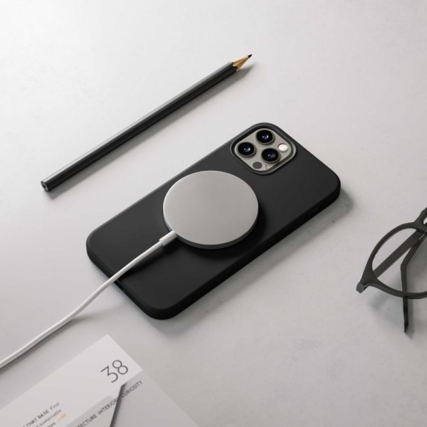 Беспроводное зарядное устройство uBear Wave MagSafe, Qi, 10W. Цвет: серебристый