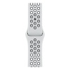 Спортивный ремешок Nike для Apple Watch 45мм. Цвет: "Чистая платина/чёрный"